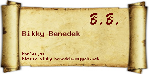 Bikky Benedek névjegykártya