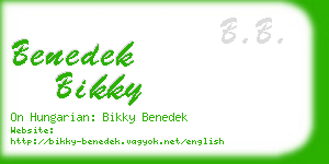 benedek bikky business card